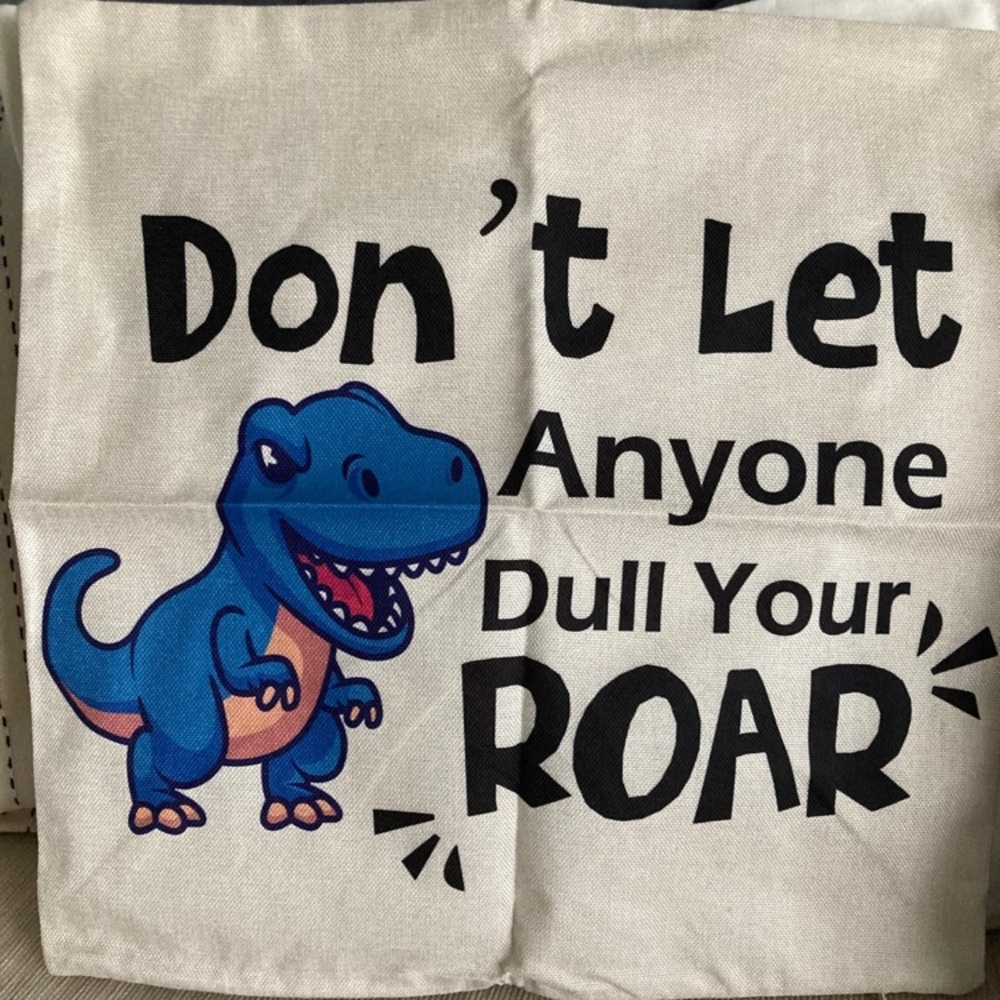Dinosaur Throw Pillow Cover